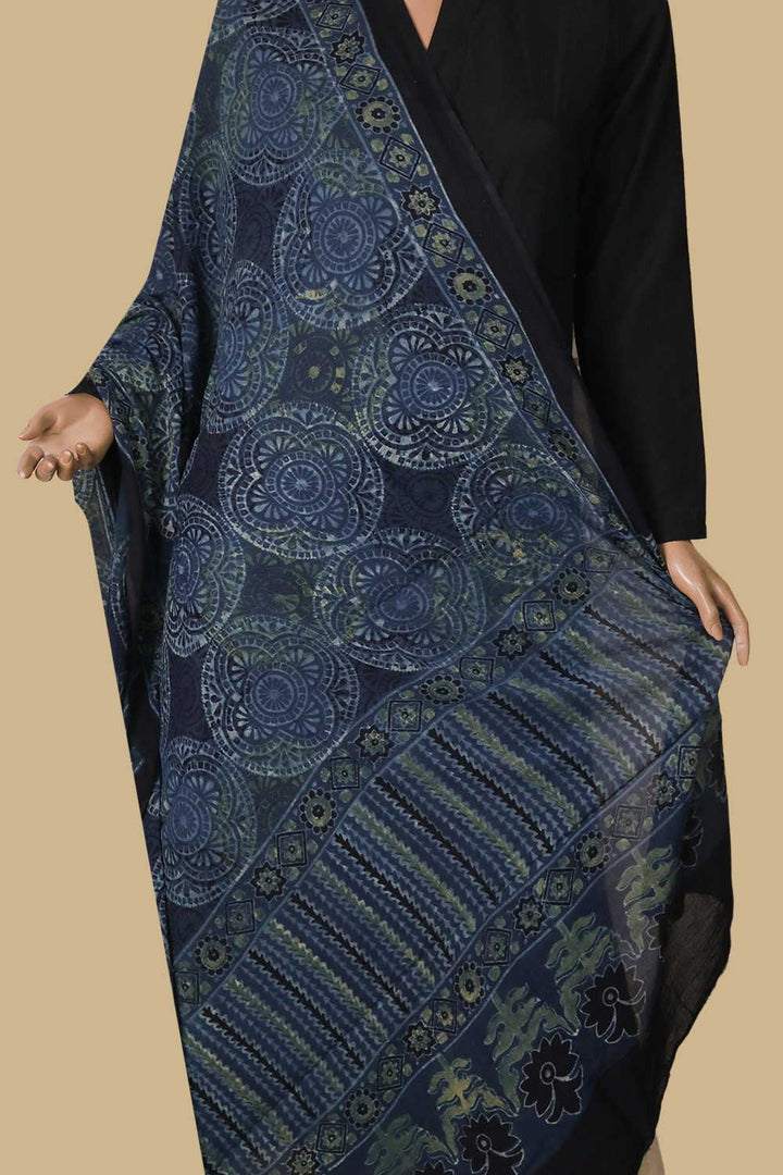 Ajrak Cotton Dupatta - Matkatus 
