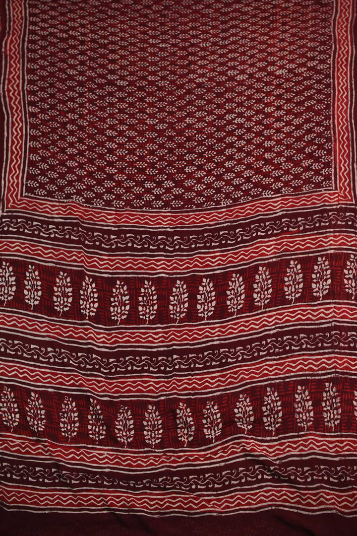 Maroon Semi Georgette saree