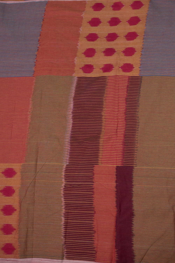 Multi - Colored Pattern Ikat Cotton Fabric - 1.6m