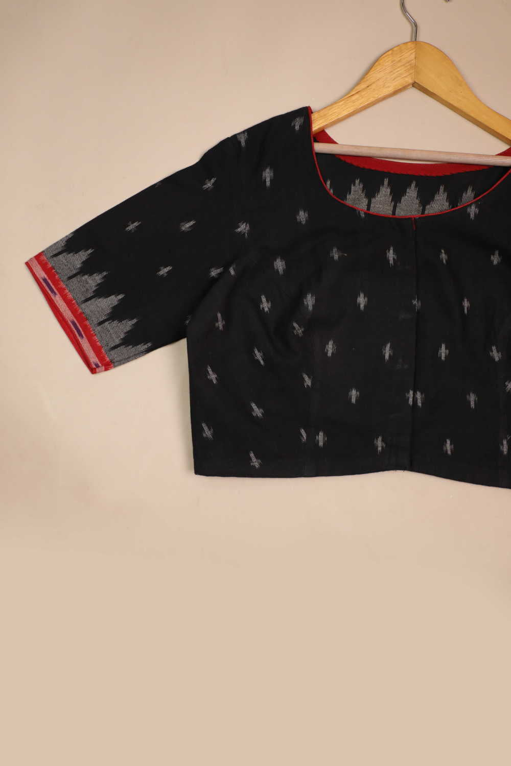 Black Ikat Kalamkari Stitched Blouse -32,34,36,38,40,42,44