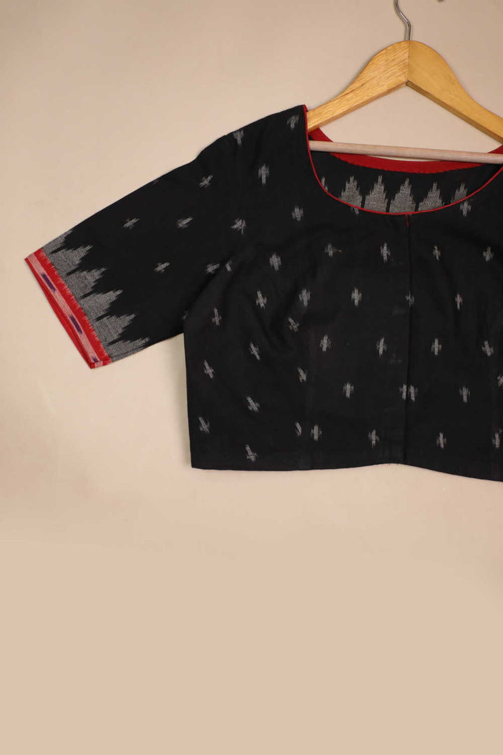 Black Ikat Kalamkari Stitched Blouse -32,34,36,38,40,42,44