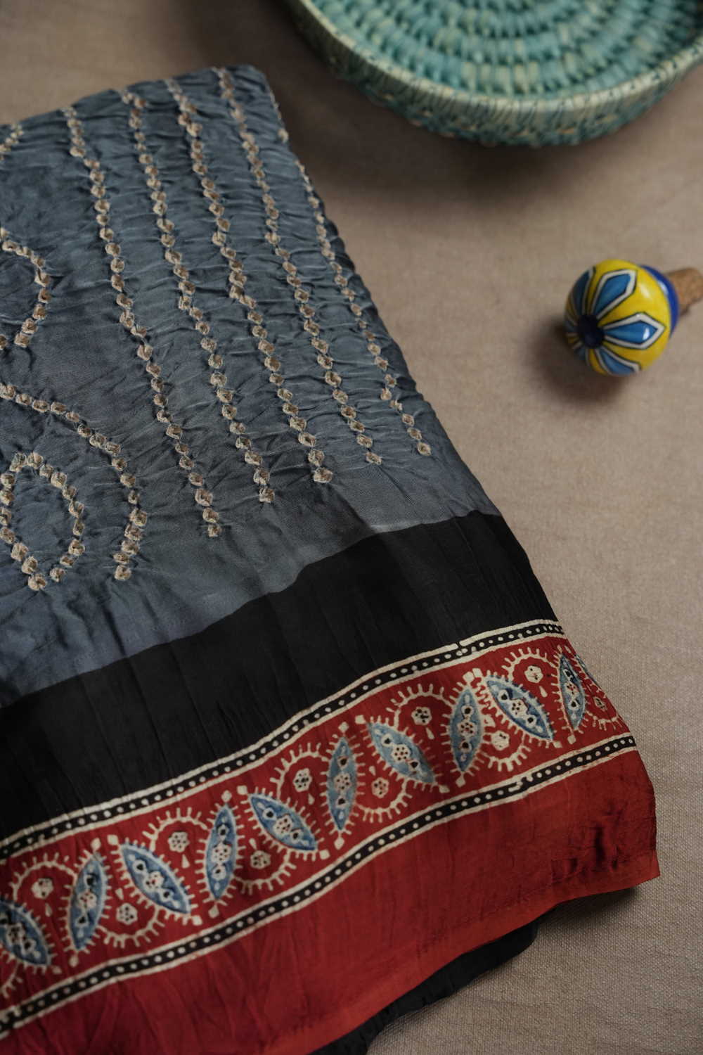 Ajrak Modal Silk Sarees-Matkatus 