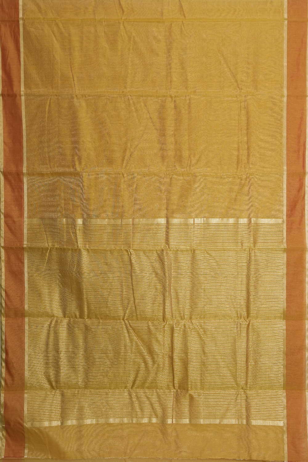 Gliterry Yellow Handwoven Tissue Chanderi Saree