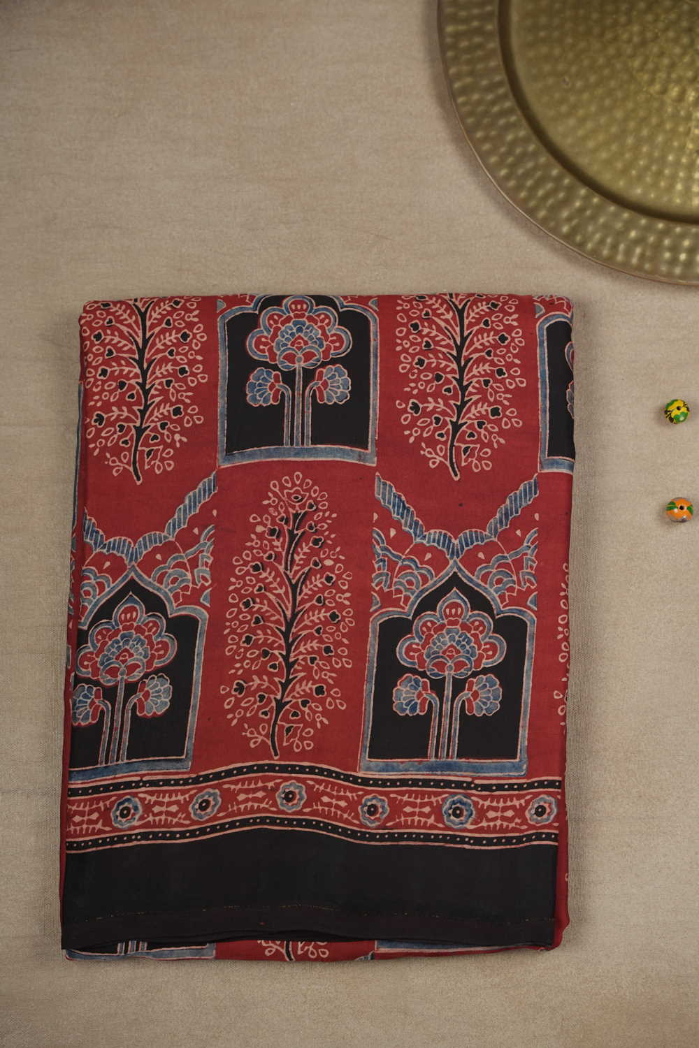 Ajrak Modal Silk Sarees-Matkatus 