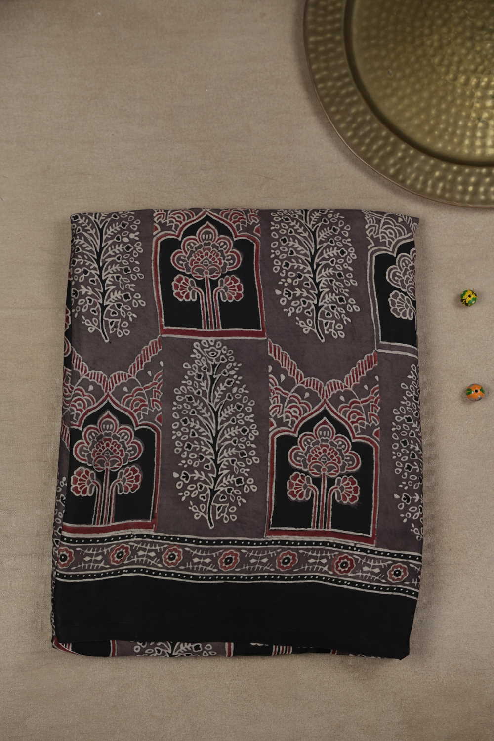 Ajrak Modal Silk Sarees-Matkatus 