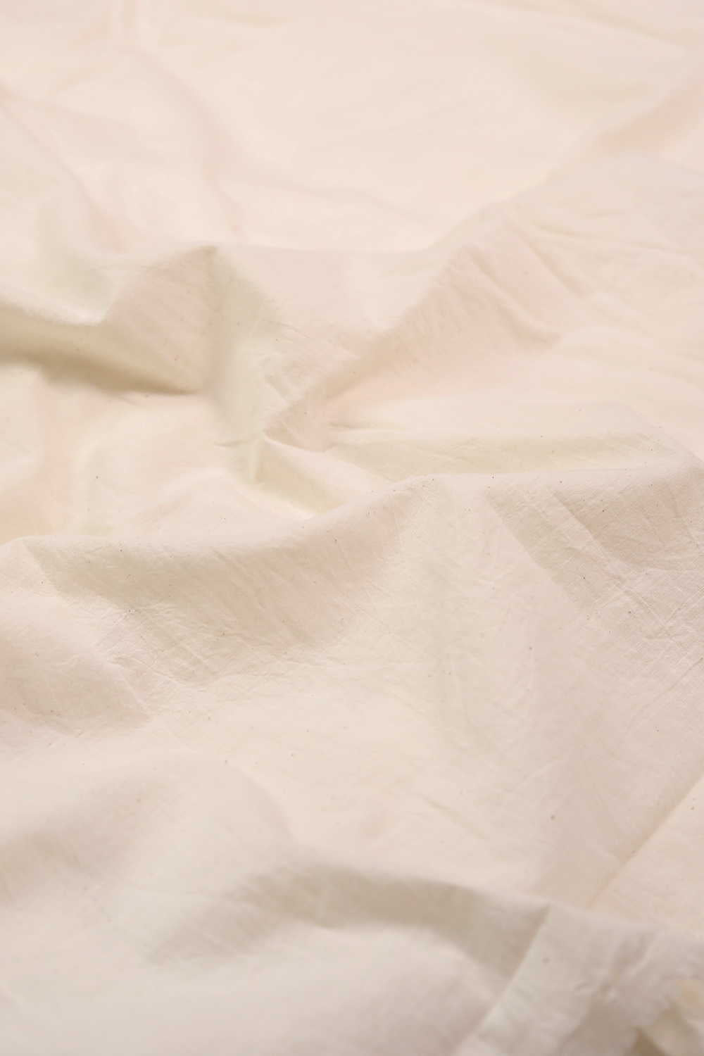 Plain Daisy Cream Handwoven Cotton Fabric