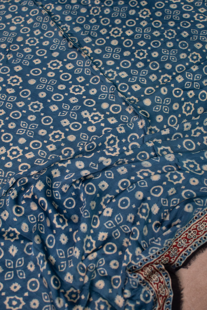 Shades of Indigo Modal Silk Fabric - 0.9m