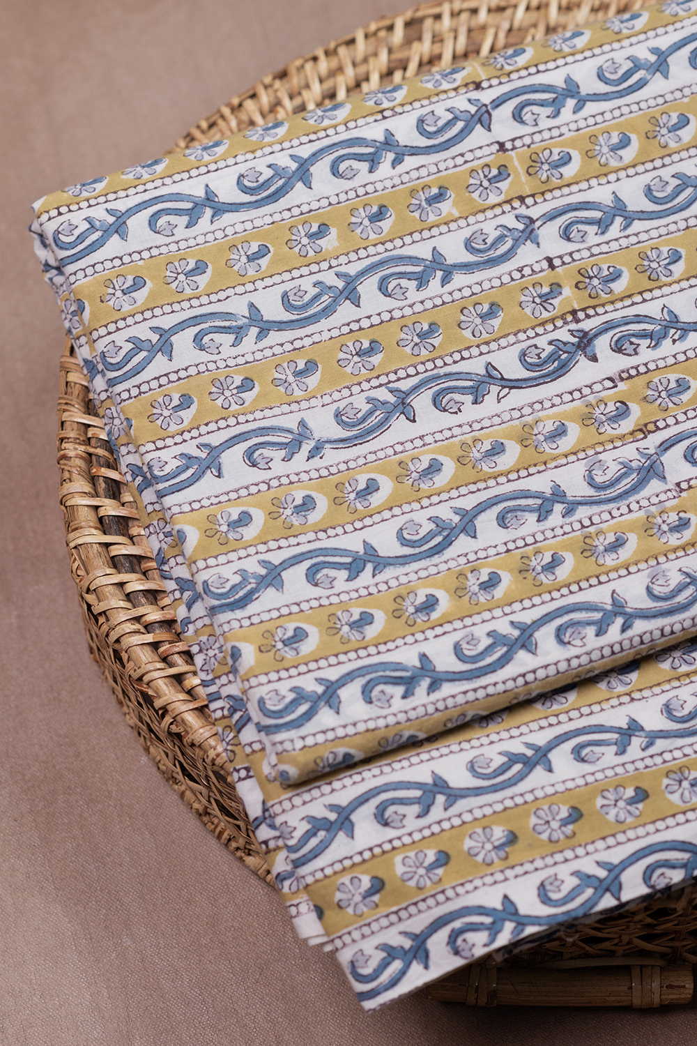 Block Printed Cotton Fabric - Matkatus
