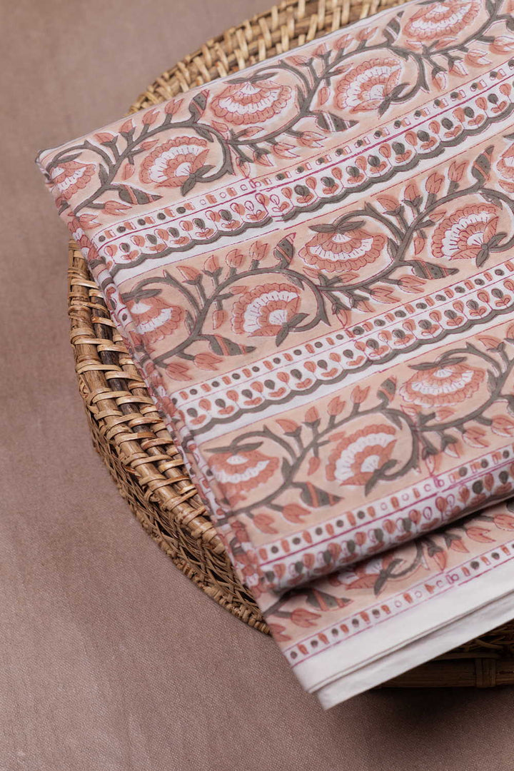 Block Printed Cotton Fabric - Matkatus