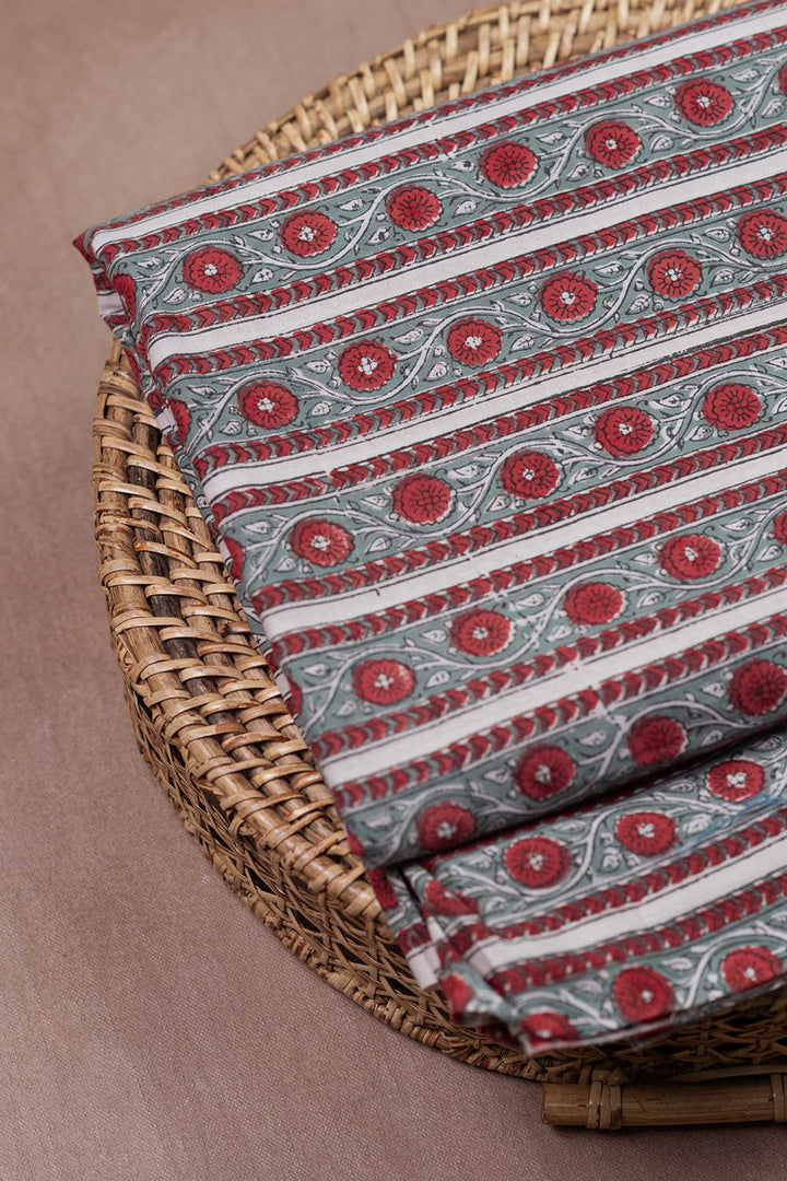 Block Printed Cotton Fabric - Matkatus