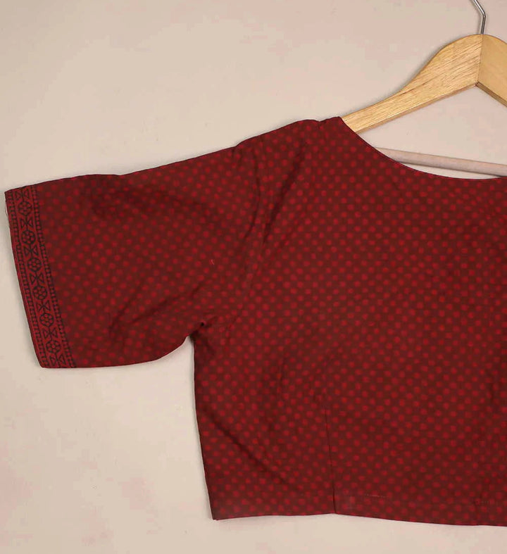 Boat Neck with Maroon Bagh Stitched Blouse 32,34,36,38,40,42