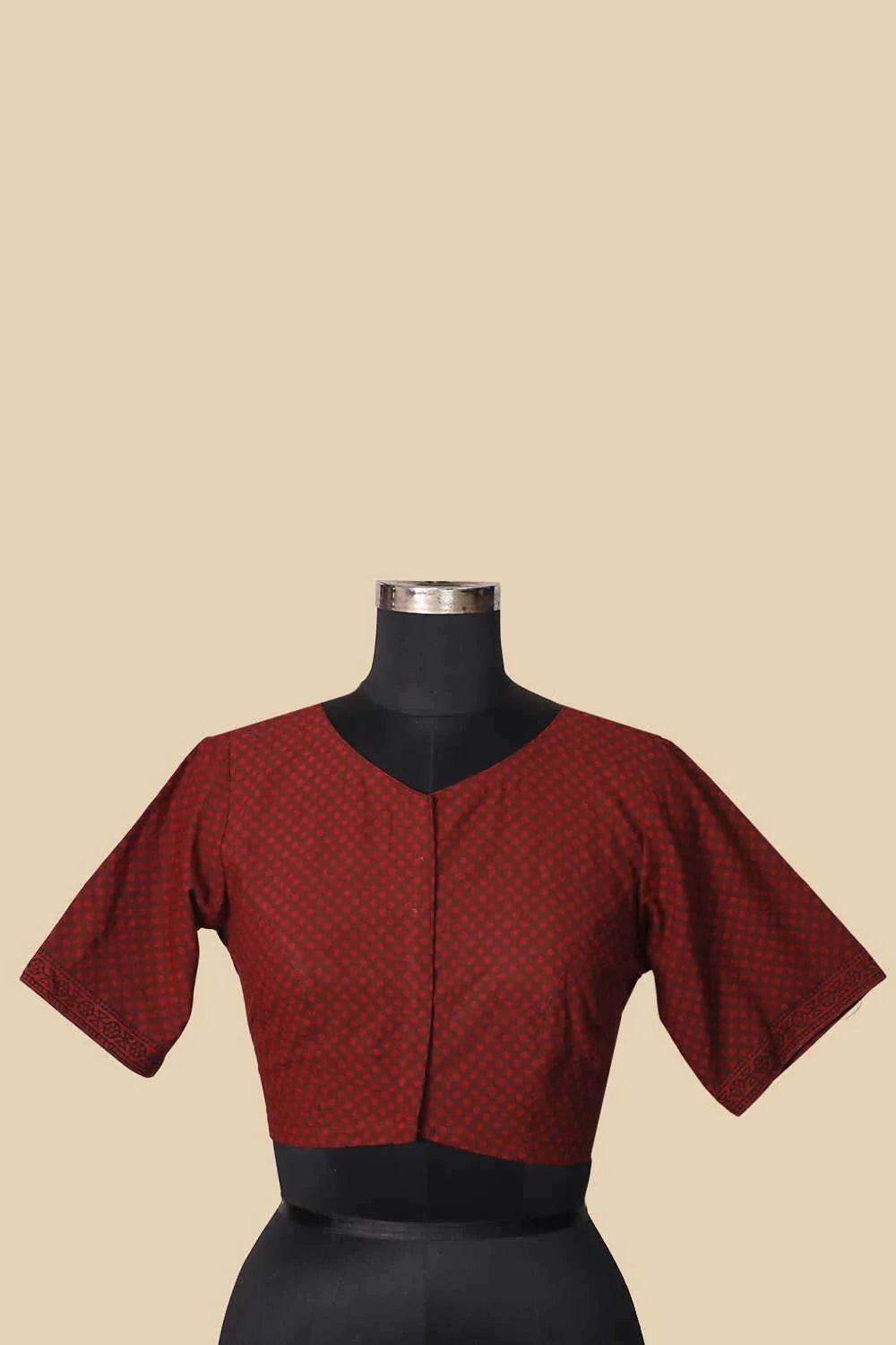 Boat Neck with Maroon Bagh Stitched Blouse 32,34,36,38,40,42