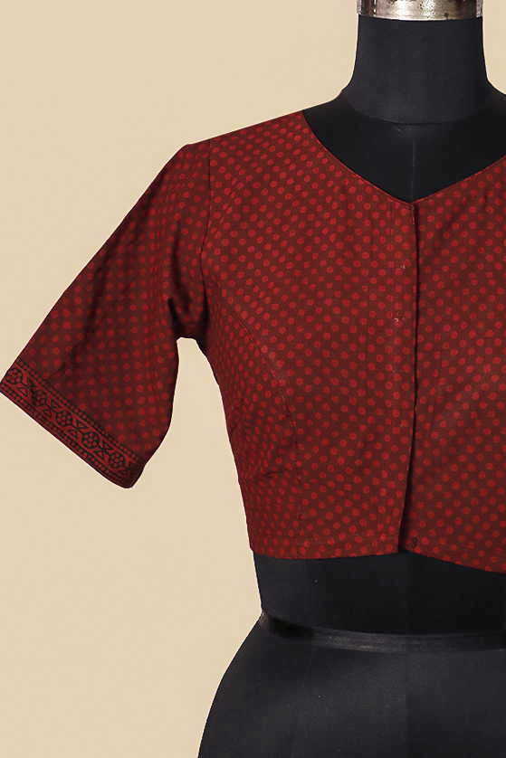 Boat Neck with Maroon Bagh Stitched Blouse 32,34,36,38,40,42
