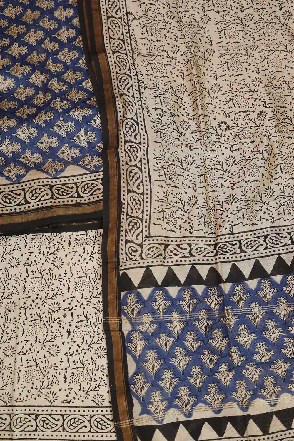Blue Chanderi Silk Cotton Suit
