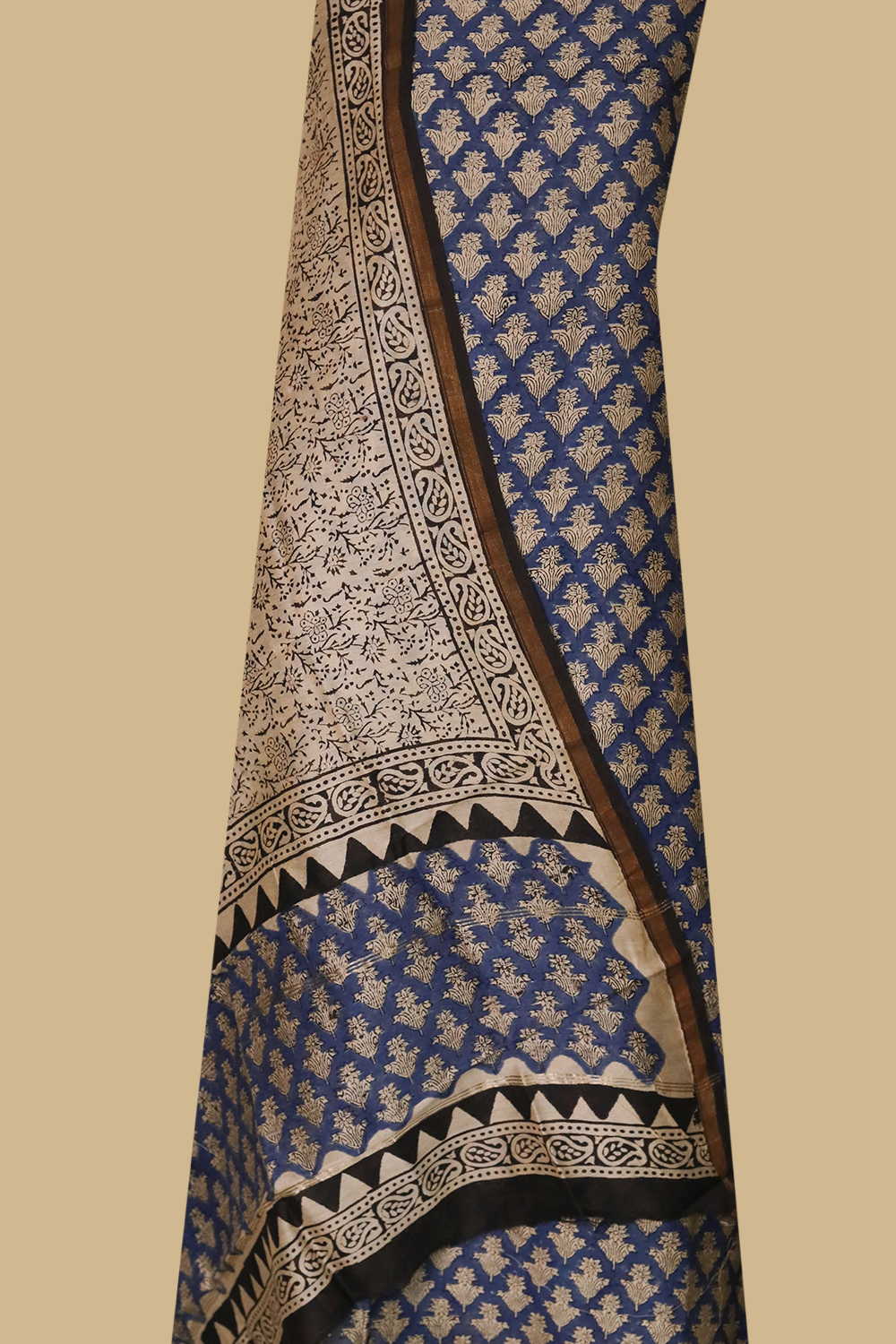 Blue Chanderi Silk Cotton Suit