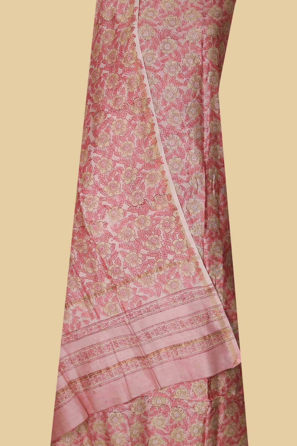Flowering Vine Chanderi Silk Cotton Suit