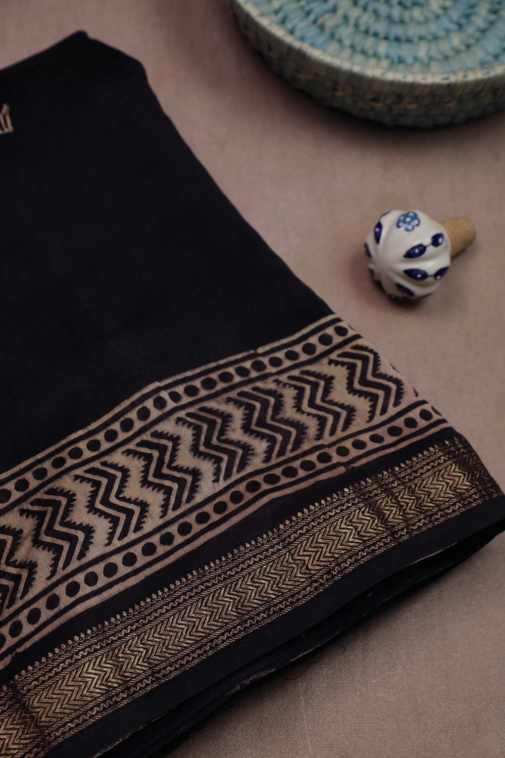 Ajrak Print Sarees - Matkatus 