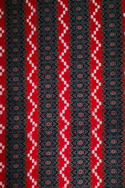 Patterned Black Orissa Ikat Fabric