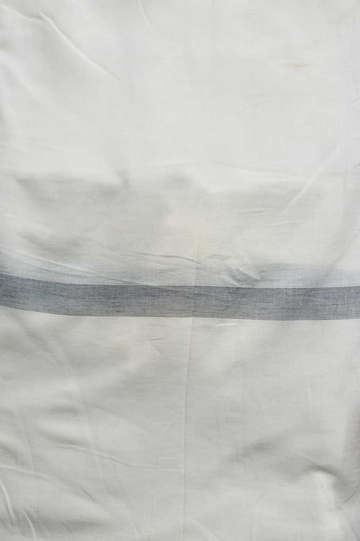 Plain Off-White Handwoven Cotton Fabric