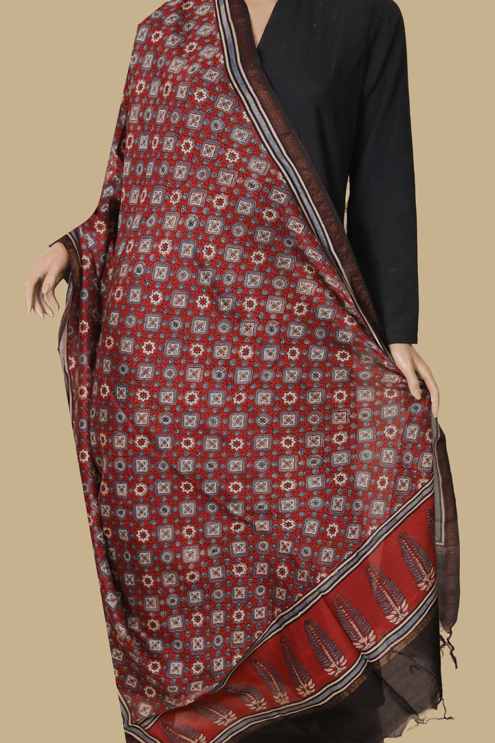 Ajrak Chnaderi Dupatta - Matkatus 
