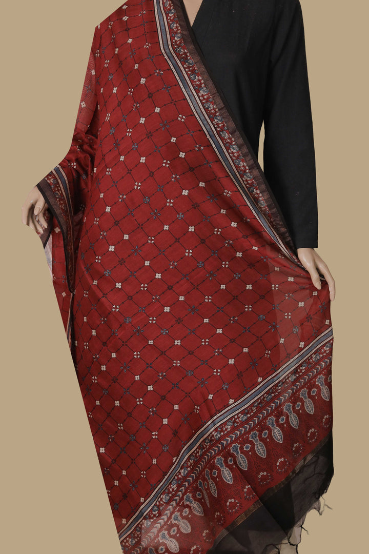 Ajrak Chnaderi Dupatta - Matkatus 