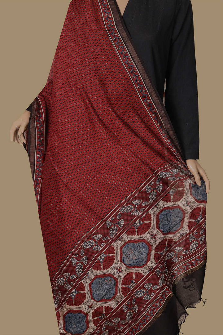 Ajrak Chnaderi Dupatta - Matkatus 