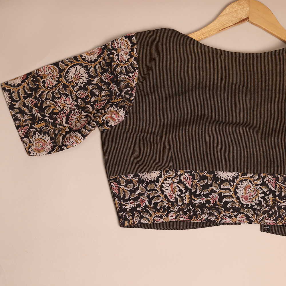 Shruti - Night Garden Kalamkari Blouse  -32,34,36,38,40,42