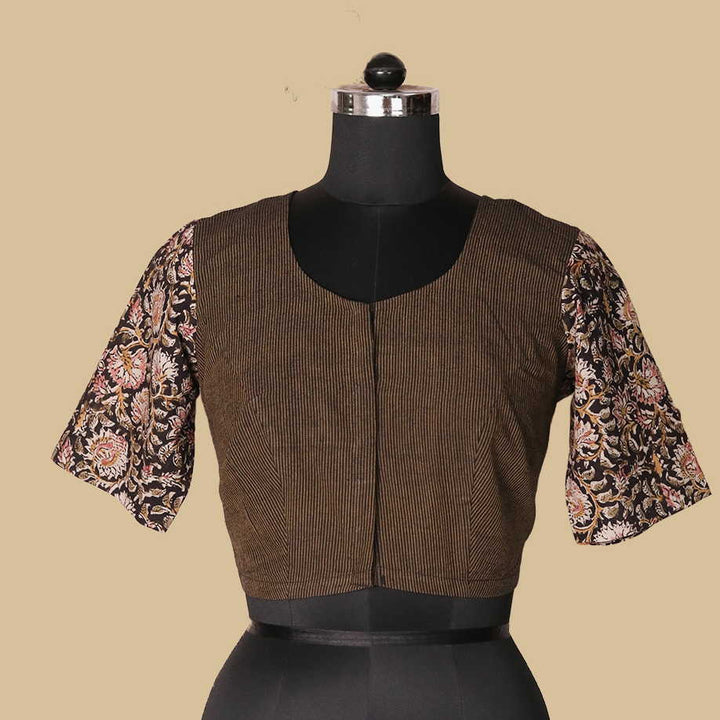 Shruti - Night Garden Kalamkari Blouse  -32,34,36,38,40,42