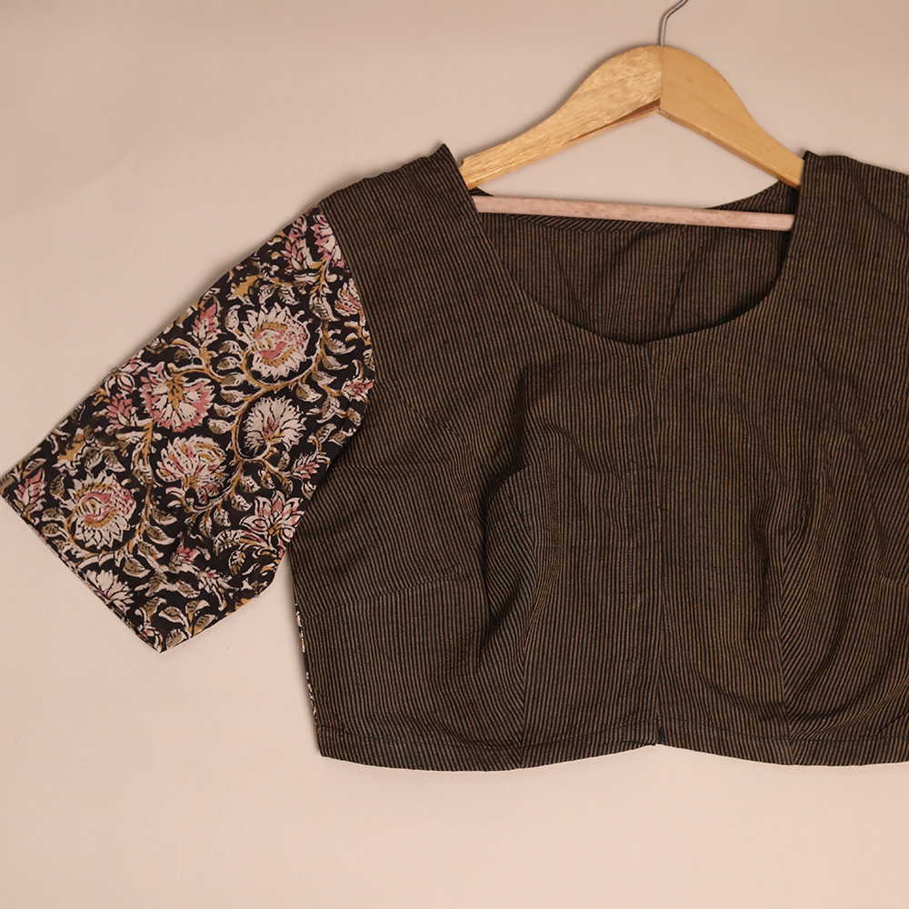 Shruti - Night Garden Kalamkari Blouse  -32,34,36,38,40,42