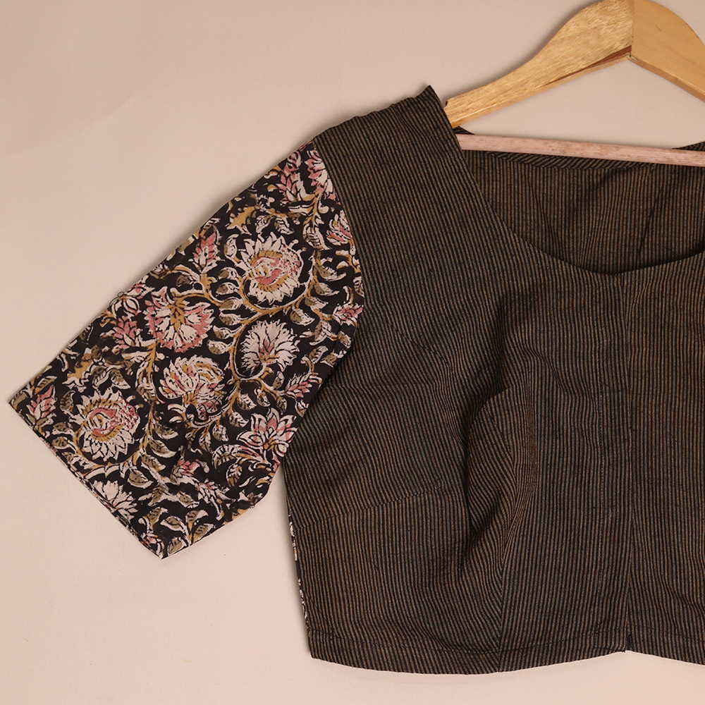 Shruti - Night Garden Kalamkari Blouse  -32,34,36,38,40,42