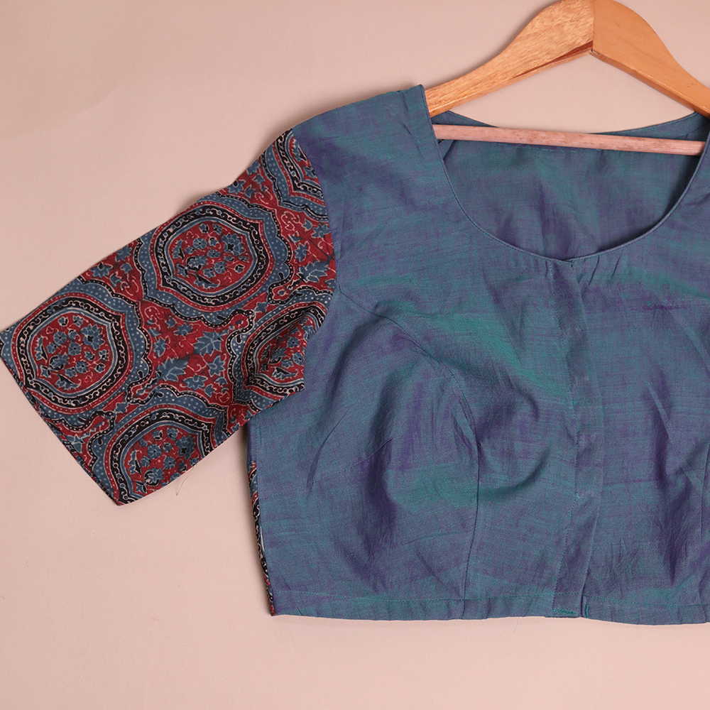 Shruti - Double shade Mangalagiri Ajrak Blouse -32,34,36,38,40,42