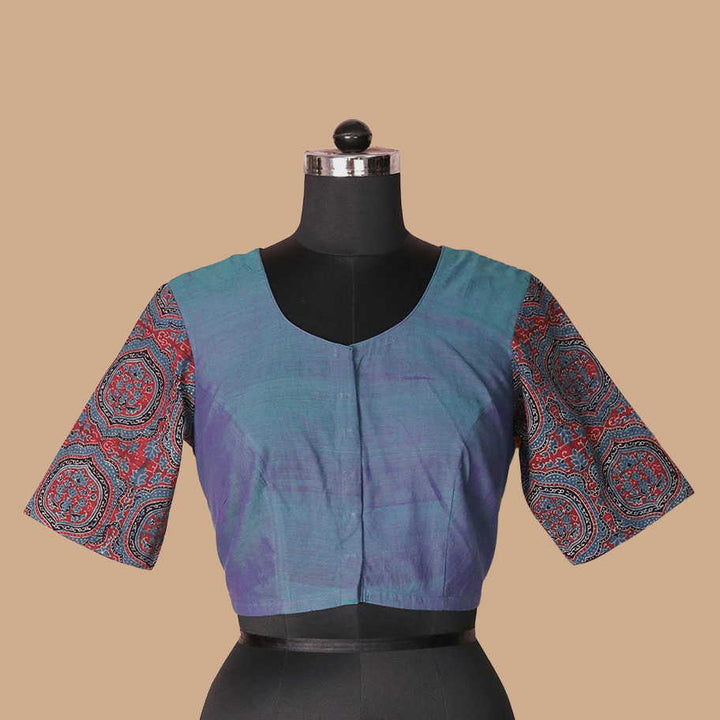 Shruti - Double shade Mangalagiri Ajrak Blouse -32,34,36,38,40,42