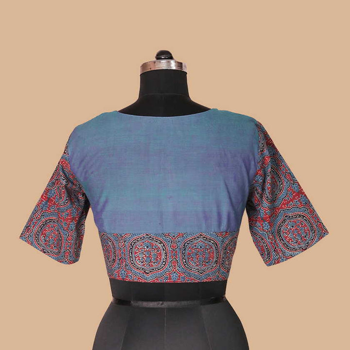 Shruti - Double shade Mangalagiri Ajrak Blouse -32,34,36,38,40,42