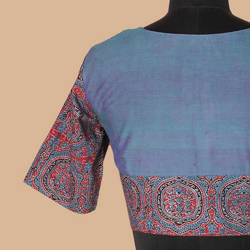 Shruti - Double shade Mangalagiri Ajrak Blouse -32,34,36,38,40,42