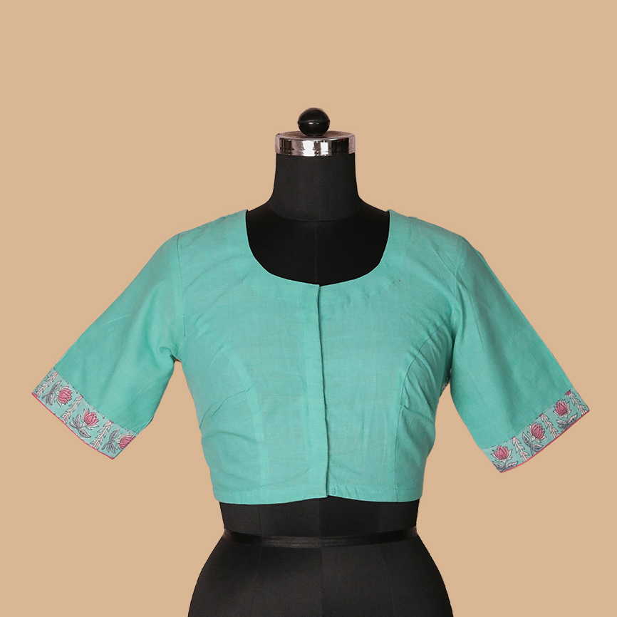 Shruti - Mint Green Stitched Blouse -32,34,36,38,40,42