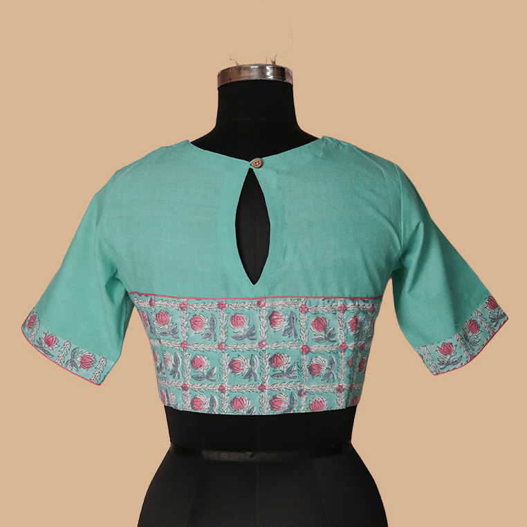 Shruti - Mint Green Stitched Blouse -32,34,36,38,40,42