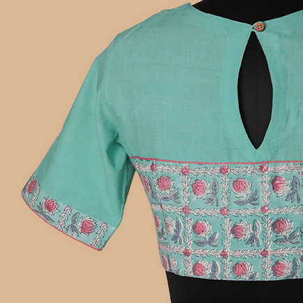 Shruti - Mint Green Stitched Blouse -32,34,36,38,40,42