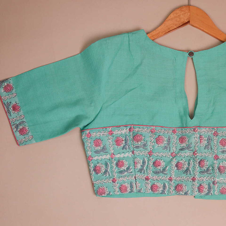 Shruti - Mint Green Stitched Blouse -32,34,36,38,40,42