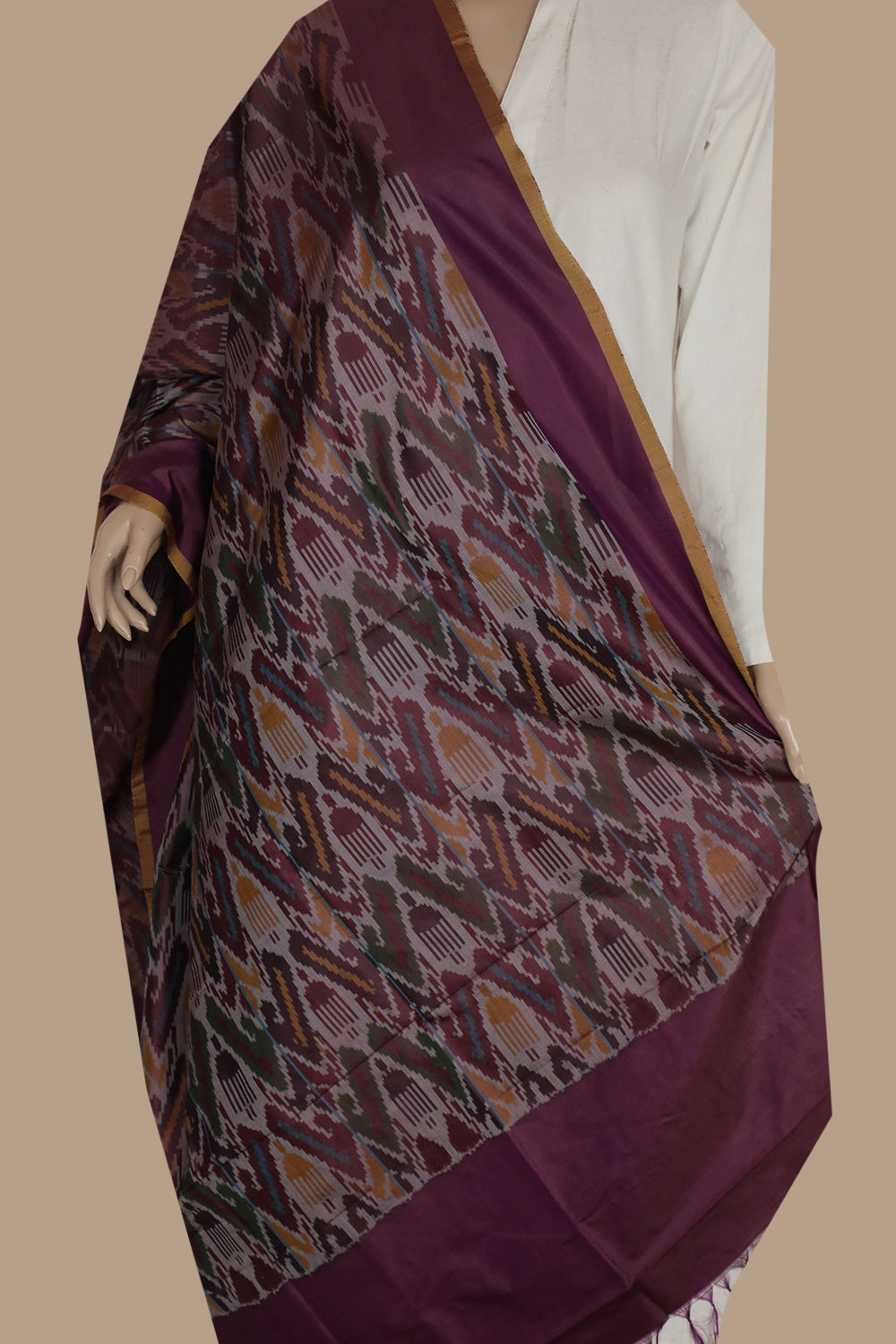 Ikat Silk Dupatta-Matkatus