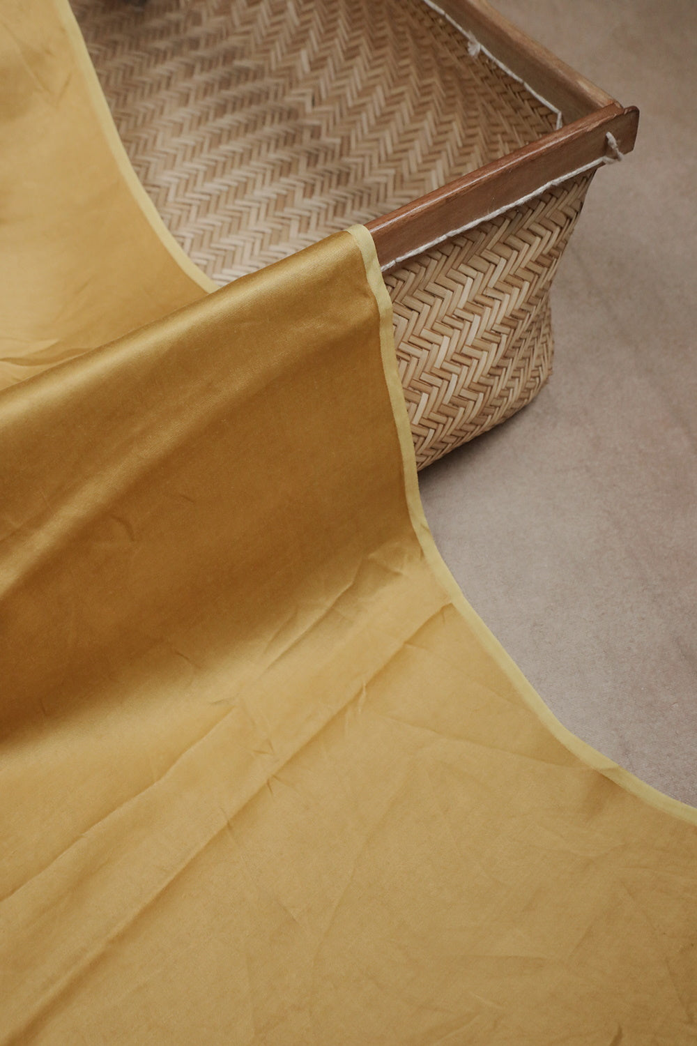 Plain Yellow Modal Silk Fabric