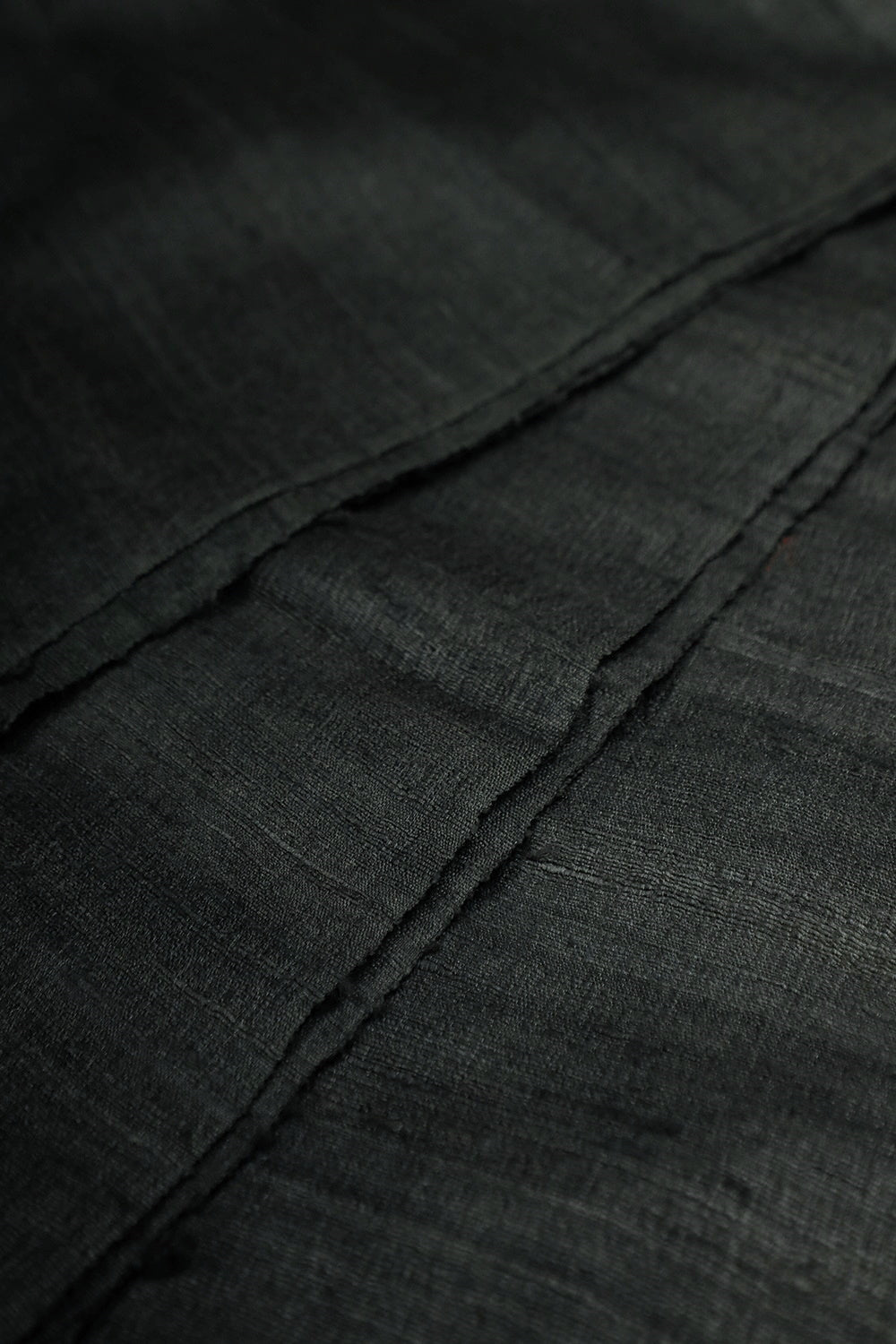 Anchor Blackish Grey Handwoven Tussar Fabric