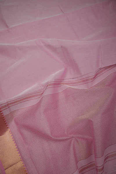 Baby Pink Mangalagiri Cotton Saree