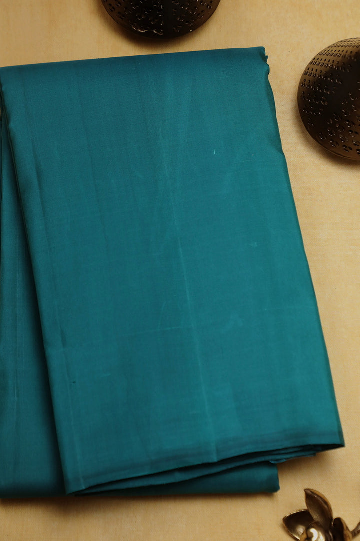 Plain Blue Kanchipuram Silk saree