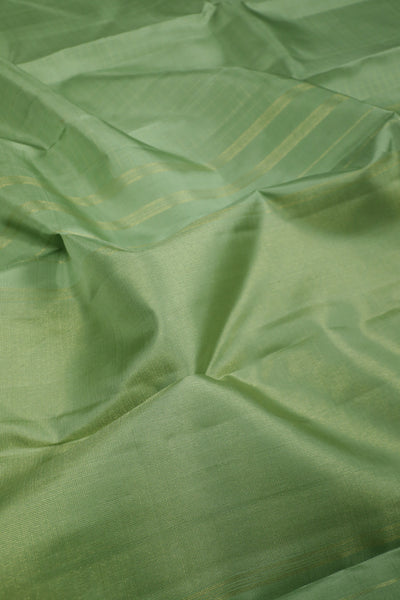 Zari Check on Green Kanchipuram Silk Saree