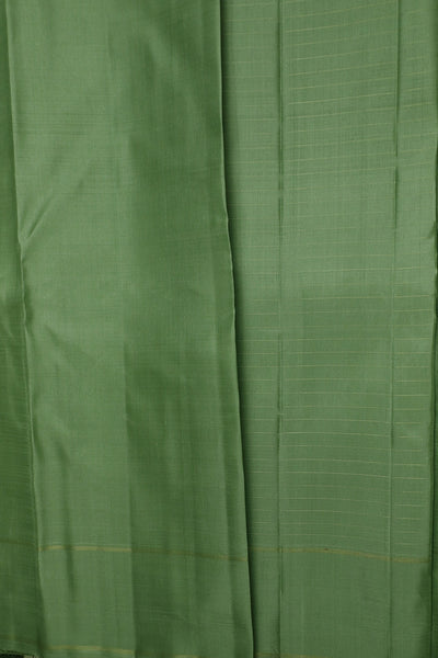 Zari Check on Green Kanchipuram Silk Saree