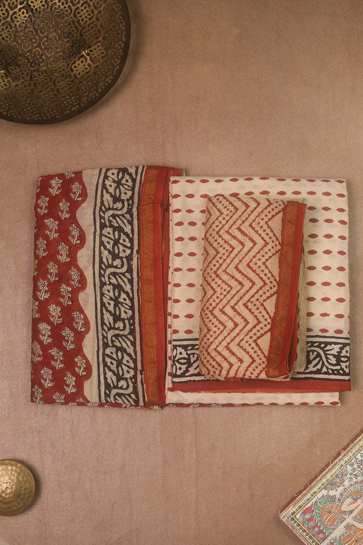Maroon Chanderi Silk Cotton Suit
