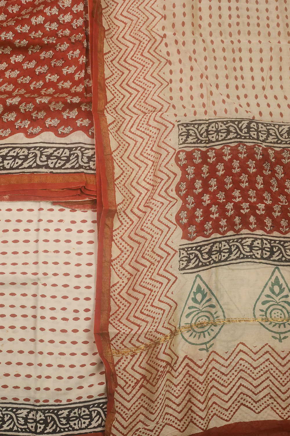Maroon Chanderi Silk Cotton Suit