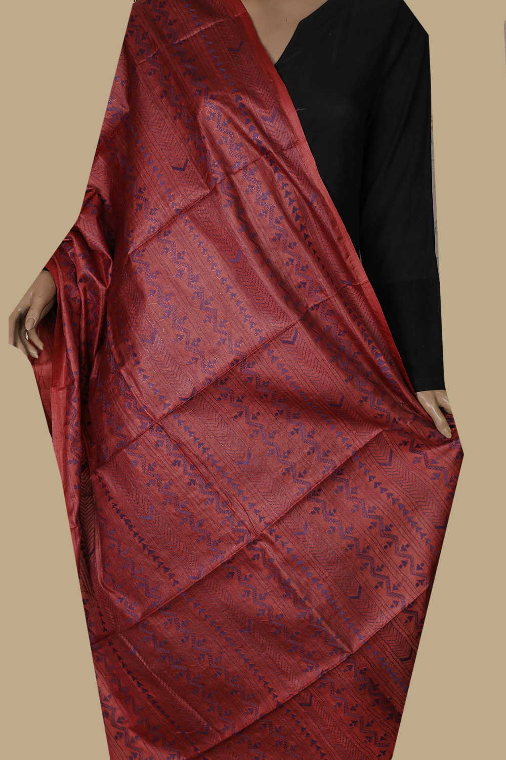 Kantha Silk Dupatta - Matkatus
