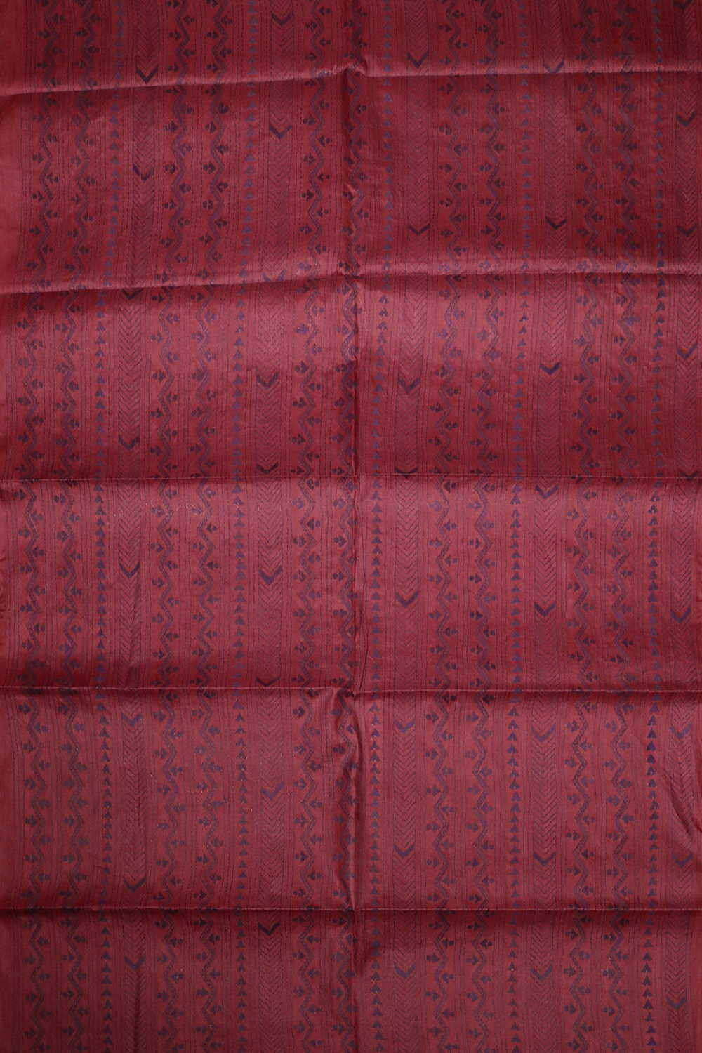 Rust Maroon Kantha Tussar Silk Blouse