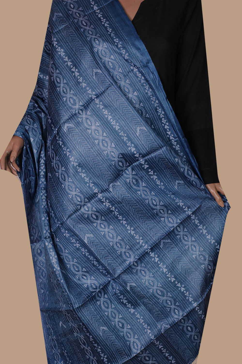 Kantha Silk Dupatta - Matkatus